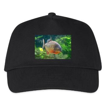 Piranha fish silver red Sharp teeth - Kids’ Baseball Cap - black - Front