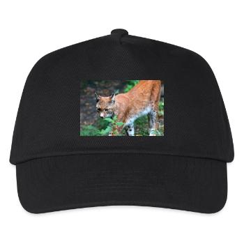 Eurasischer Luchs oder Nördlicher Luchs - Kinder Basecap - Schwarz - Vorne