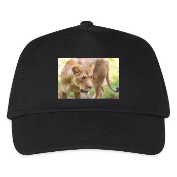 Löwin Löwin Panthera leo - Kinder Basecap - Schwarz - Vorne