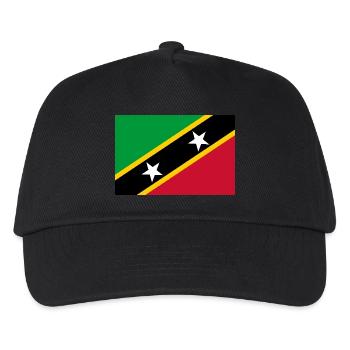 St. Kitts und Nevis - Kinder Basecap - Schwarz - Vorne