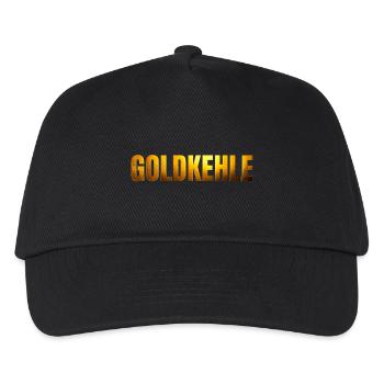 goldene Schrift Goldkehle - Kinder Basecap - Schwarz - Vorne