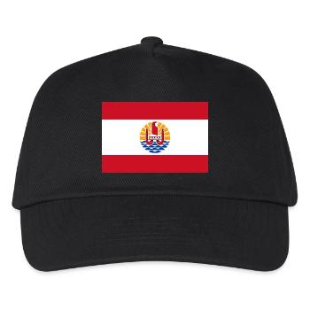 Französisch-Polynesien - Kinder Basecap - Schwarz - Vorne