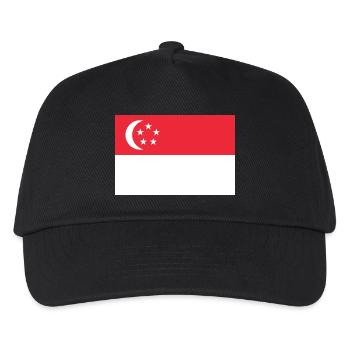 Singapur - Kinder Basecap - Schwarz - Vorne