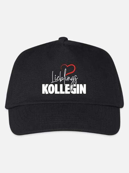 Lieblingskollegin mit Herz - Kinder Basecap - Schwarz
