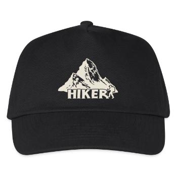 Wanderer - Bergwanderung [Weiß] - Kinder Basecap - Schwarz - Vorne