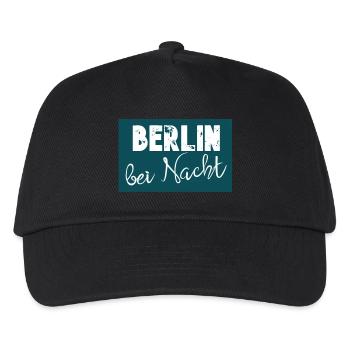 Berlin bei Nacht - Kinder Basecap - Schwarz - Vorne