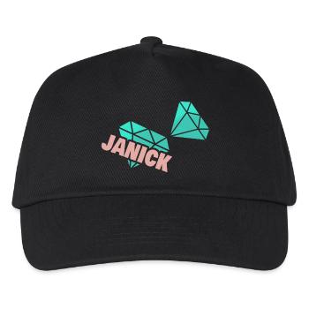 Papa Janick - Kinder Basecap - Schwarz - Vorne