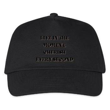 Vivez l’instant présent, chérissez chaque seconde - Casquette de baseball Enfant - noir - Devant