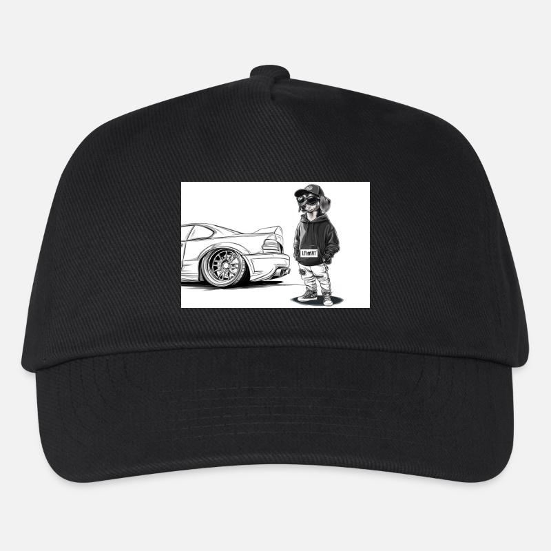 Tuner Dackel - Kinder Basecap - Schwarz