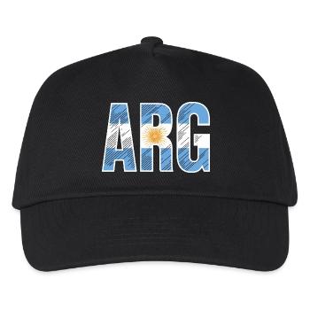 Argentinien - Kinder Basecap - Schwarz - Vorne
