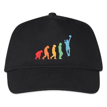 Basketballspieler Evolution Basketball - Kinder Basecap - Schwarz - Vorne