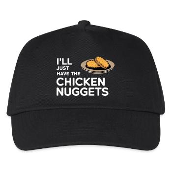 I'll Just Have The Chicken Nuggets 10 - Kinder Basecap - Schwarz - Vorne