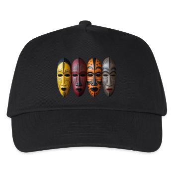 African Mask - Kids’ Baseball Cap - black - Front
