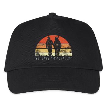 Cavalier d’époque - Casquette de baseball Enfant - noir - Devant