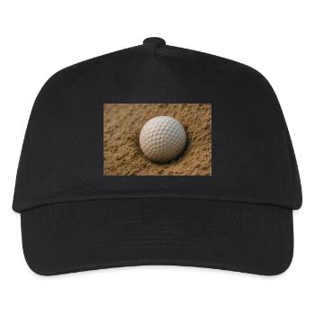 Sport - Golfball im Bunker - Kinder Basecap - Schwarz - Vorne