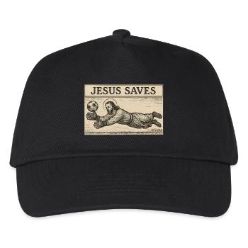 Jesus rettet – Göttliche LOLs - Kinder Basecap - Schwarz - Vorne