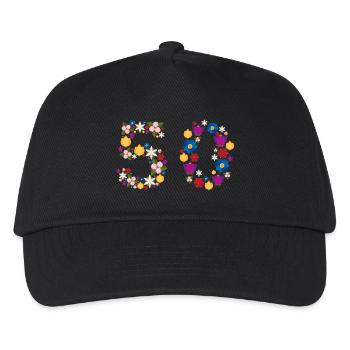 Fleurs 50 - Casquette de baseball Enfant - noir - Devant