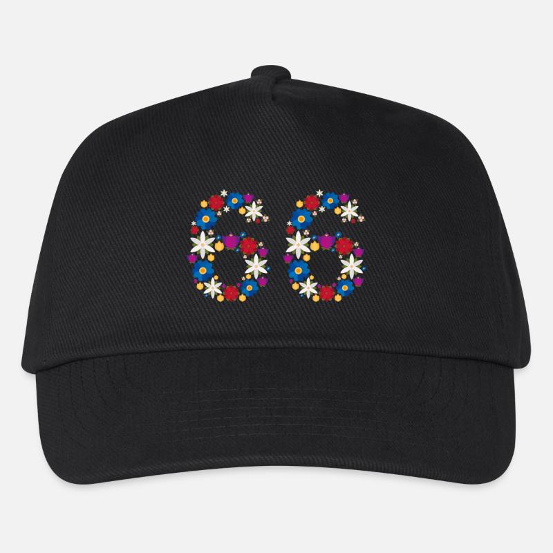 Flowers 66 - Kinder Basecap - Schwarz