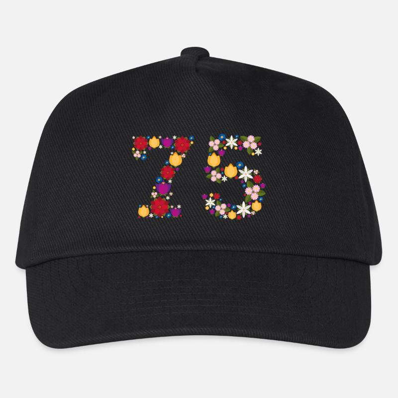 Flowers 75 - Kinder Basecap - Schwarz