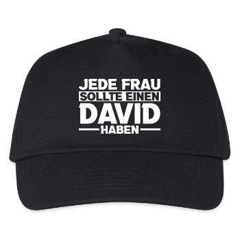 David - Kinder Basecap - Schwarz - Vorne