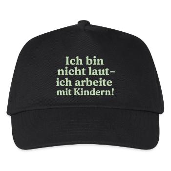 Ich bin nicht laut (salbeigrün) - Kinder Basecap - Schwarz - Vorne