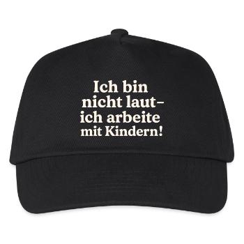 Ich bin nicht laut (hellbeige) - Kinder Basecap - Schwarz - Vorne
