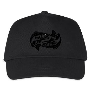 Hecht Fische - Kinder Basecap - Schwarz - Vorne
