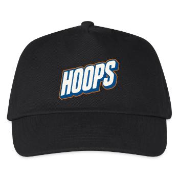 Hoops Basketball Sport Geschenkidee BBall - Kinder Basecap - Schwarz - Vorne