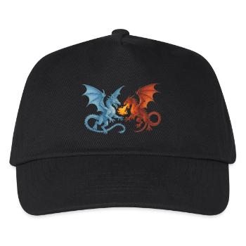 Drachenkampf - Kinder Basecap - Schwarz - Vorne