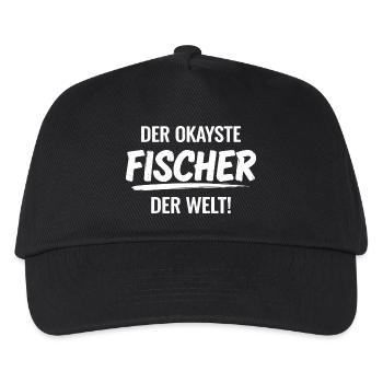 Fischer Angler Spruch Geschenkidee - Casquette de baseball Enfant - noir - Devant