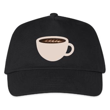 Elegant Coffee Latte Art Illustration - Kids’ Baseball Cap - black - Front