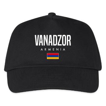 Vanadzor Armenien - Kinder Basecap - Schwarz - Vorne