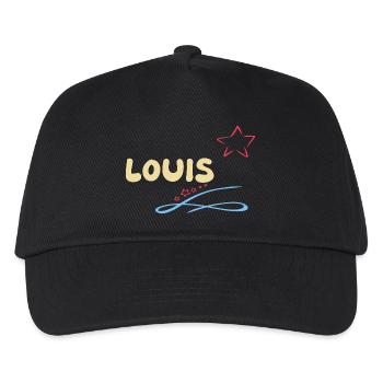 Geschenk für Louis - Kinder Basecap - Schwarz - Vorne