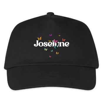 Beau prénom de fille avec des papillons JOSELYNE - Casquette de baseball Enfant - noir - Devant