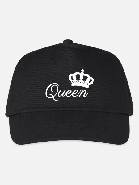 Elegantes Queen Crown Typografie-Design - Kinder Basecap - Schwarz