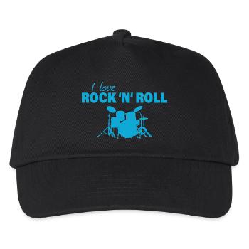 ROCK `N` ROLL - Kinder Basecap - Schwarz - Vorne