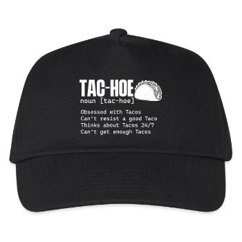 Tac Funny Taco Définition Humour - Casquette de baseball Enfant - noir - Devant