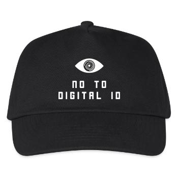 Nein zur digitalen ID - Kinder Basecap - Schwarz - Vorne