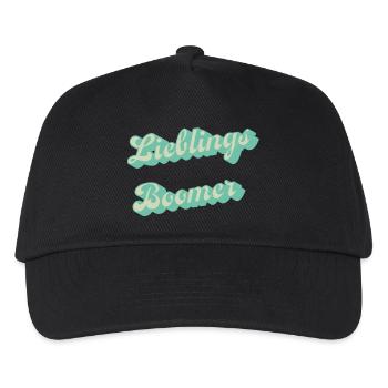 Favorite Boomer Retro Script - Kids’ Baseball Cap - black - Front