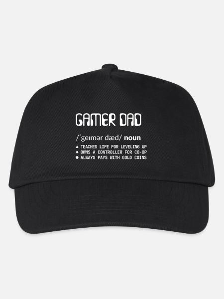 Gamer Dad - Konsolen Papa Weiss - Kinder Basecap - Schwarz