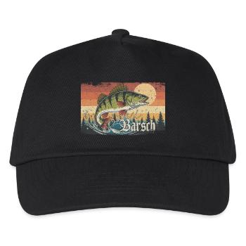 Perch Fishing Perch Fishing Angler Nature - Kids’ Baseball Cap - black - Front