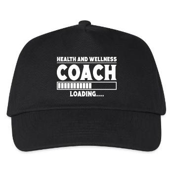 Powerlifting Bodybuilder Wellness Coach Loading - Kinder Basecap - Schwarz - Vorne