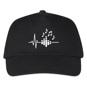Puls of Music Heartbeat-Equalizer - Kinder Basecap - Schwarz - Vorne