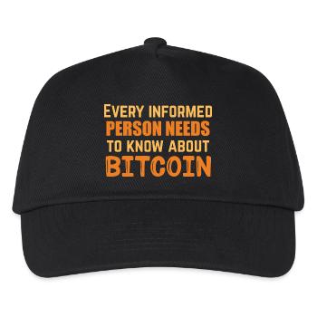 Bitcoin informé - Casquette de baseball Enfant - noir - Devant
