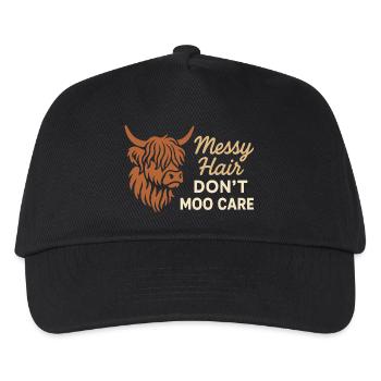 Vache des Highlands Rustique Animal Mignon - Casquette de baseball Enfant - noir - Devant
