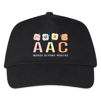 SLP Sign Language AAC Communication - Kids’ Baseball Cap - black - Front