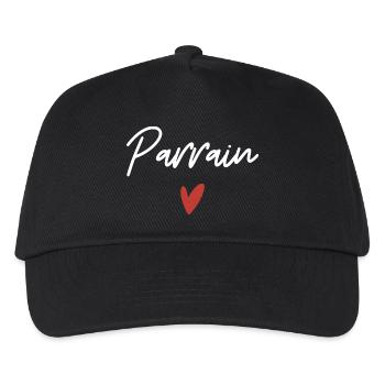 Pate Herz Geschenkidee - Kinder Basecap - Schwarz - Vorne