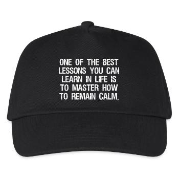 one of the best lessons you can- earn in life - Kids’ Baseball Cap - black - Front