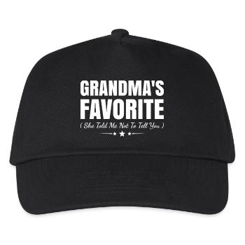 Grandma's Darling Grandchild Family Funny Saying - Kids’ Baseball Cap - black - Front