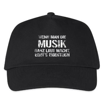 Making Music Loud – Funny Saying - Kids’ Baseball Cap - black - Front